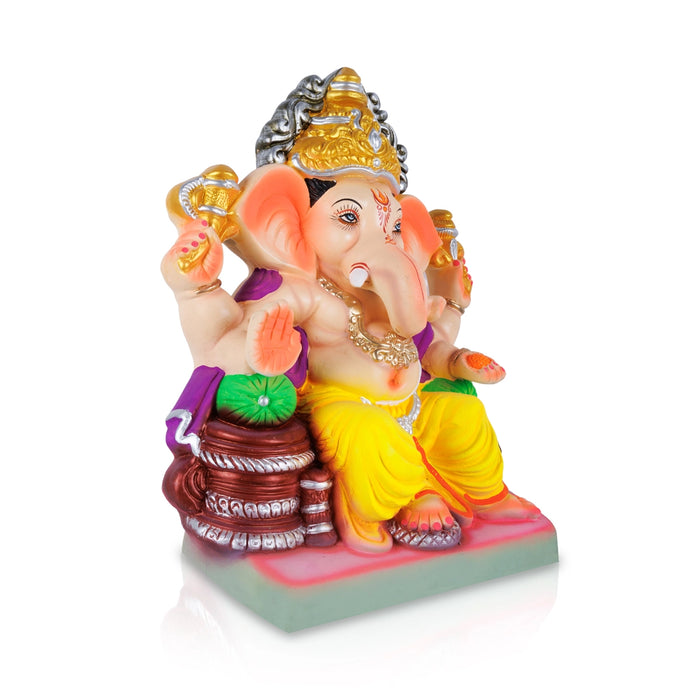 Decorative Vinayagar Statue - 20 x 13 Inches | Giri Navaratri Clay Doll / Ganapati Idol For Ganesha Chaturthi