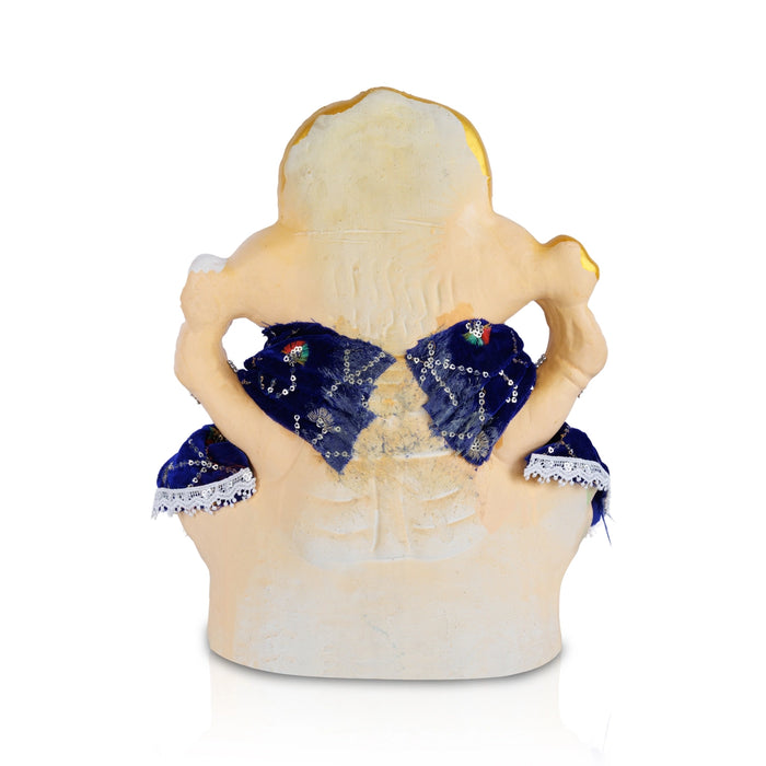 Vinayagar Clay Statue - 12 x 9.5 Inches | Giri Golu Bommai/ Decorative Ganapati For Ganesha Chaturthi
