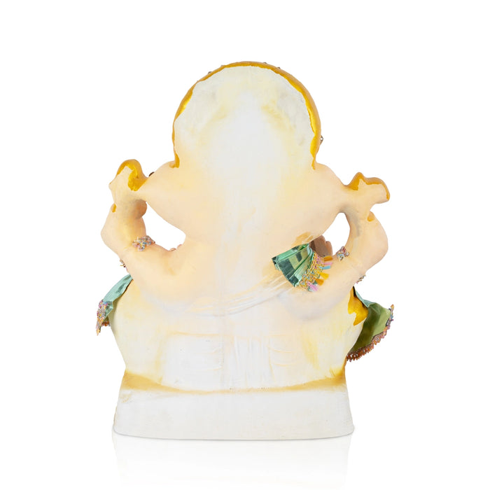 Decorative Ganapati Murti - 10 x 7.5 Inches | Giri Navaratri Clay Bommai/ Ganesha Idol For Vinayagar Chaturthi