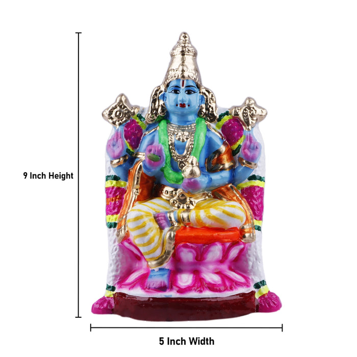 Dhanvantari Clay Golu Bommai - 9 x 5 Inches | Giri Golu Doll/ Navaratri Golu Bomma/Gombe/Bommai - Clay Kolu Bommai