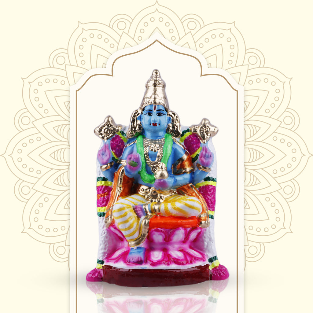 Dhanvantari Clay Golu Bommai - 9 x 5 Inches | Giri Golu Doll/ Navaratri Golu Bomma/Gombe/Bommai