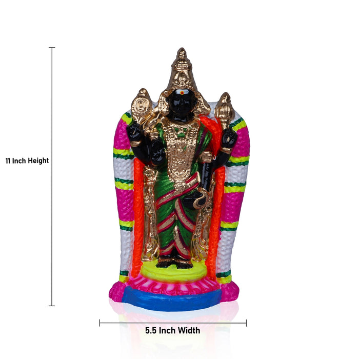 Thirukadaiyur Abirami Clay Golu Bommai - 11 x 5.5 Inches | Giri Golu Doll/ Navaratri Golu Bomma/Gombe/Bommai