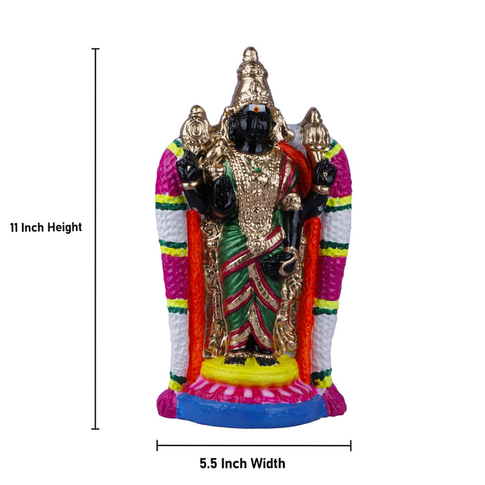 Thirukarukavur Karparatchambigai Clay Golu Bommai - 11 x 5.5 Inches | Giri Golu Doll/ Navaratri Golu Bomma/Gombe