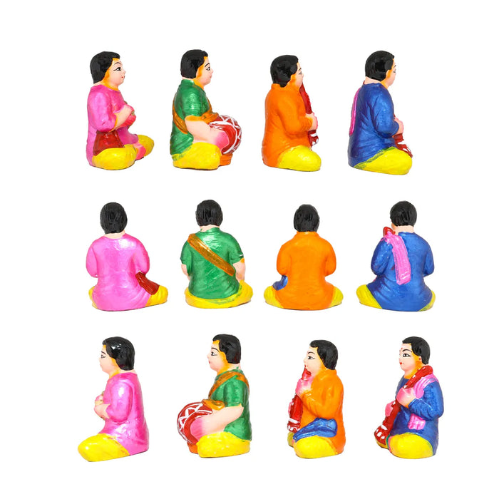 Upanayanam Clay Golu Bommai Set - 6 inches / Golu Doll / Navaratri Golu Bomma / Gombe / Bommalu - Clay Kolu Bommai
