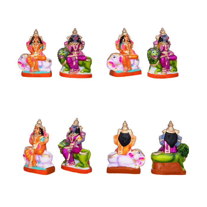 Saptha Matha Clay Golu Bommai Set - 9 x 6 Inches | Giri Golu Doll/ Navaratri Golu Bomma/Gombe/Bommai