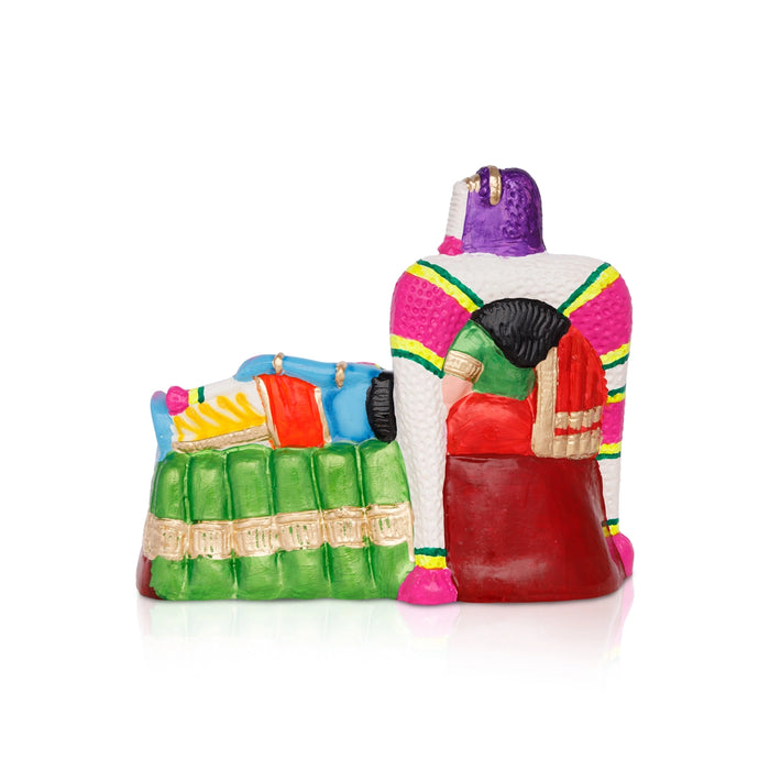 Andal Rangamannar Paper Mache Golu Bommai - 10 X 12 Inches | Giri Golu Doll/ Navaratri Golu Bommai/ Gombe - Paper Mache Kolu Bommai