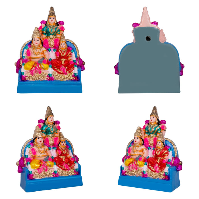 Kubera Clay Golu Bommai Set - 9 x 8.5 Inches | Giri Golu Doll/ Navaratri Golu Bomma/Gombe/Bommai - Clay Kolu Bommai