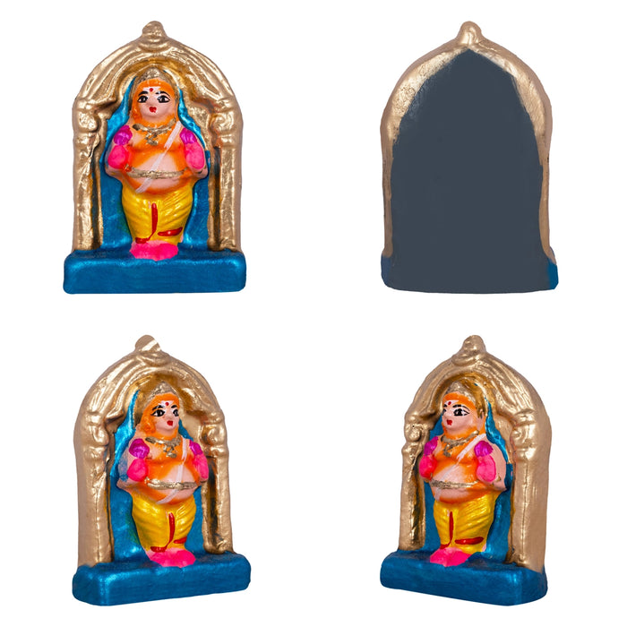 Kubera Clay Golu Bommai Set - 9 x 8.5 Inches | Giri Golu Doll/ Navaratri Golu Bomma/Gombe/Bommai - Clay Kolu Bommai