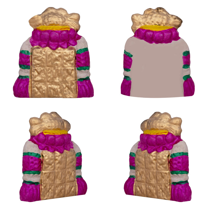 Kubera Clay Golu Bommai Set - 9 x 8.5 Inches | Giri Golu Doll/ Navaratri Golu Bomma/Gombe/Bommai - Clay Kolu Bommai