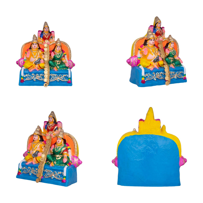 Kubera Clay Golu Bommai Set - 9 x 8.5 Inches | Giri Golu Doll/ Navaratri Golu Bomma/Gombe/Bommai