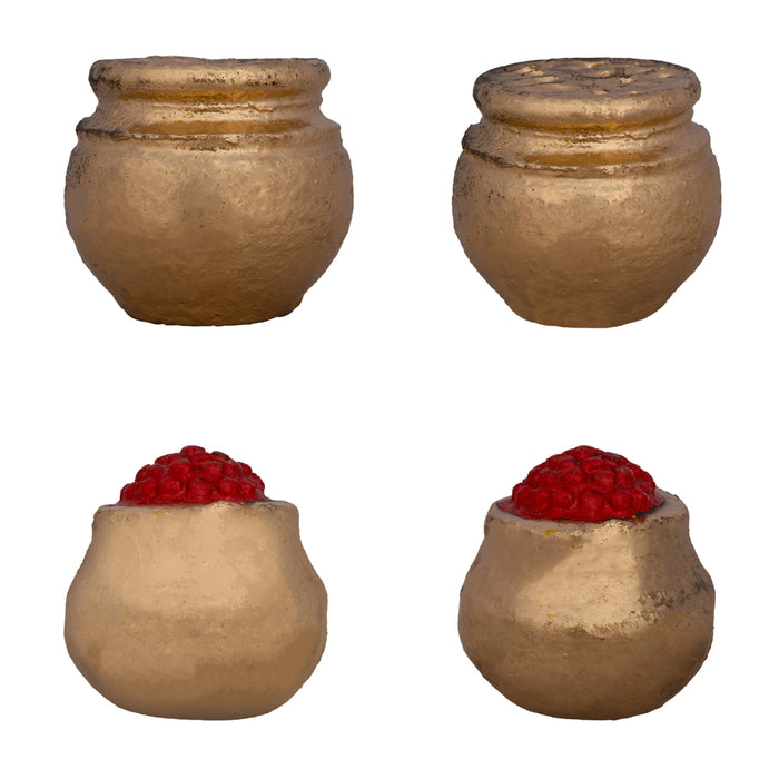 Kubera Clay Golu Bommai Set - 9 x 8.5 Inches | Giri Golu Doll/ Navaratri Golu Bomma/Gombe/Bommai - Clay Kolu Bommai