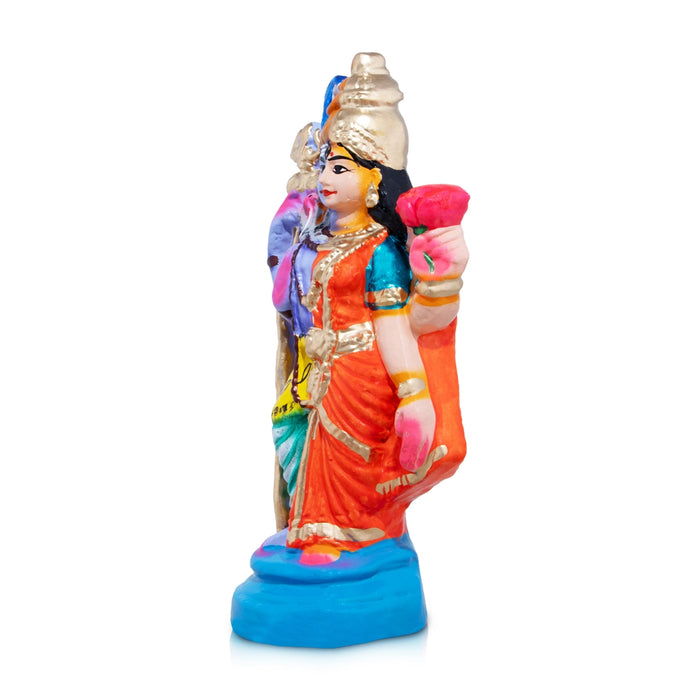 Arthanareeswarar Clay Golu Bommai - 10 x 4 Inches | Giri Golu Doll/ Navaratri Golu Bomma/Gombe/Bommai