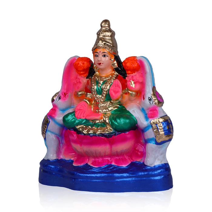 Gajalakshmi Clay Golu Bommai - 10 x 7.5 Inches | Giri Golu Doll/ Navaratri Golu Bomma/Gombe/Bommai