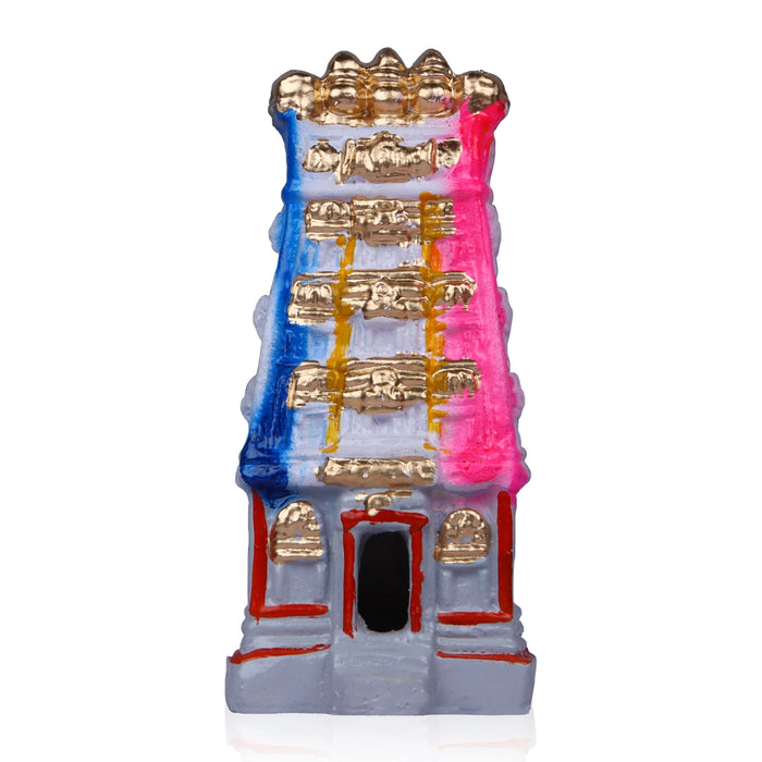 Gopuram Clay Golu Bommai - 6 x 3 Inches | Giri Golu Doll/ Navaratri Golu Bomma/ Gombe/ Bommai