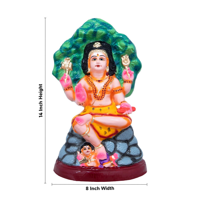 Dhakshana Moorthy Paper Mache Golu Bommai - 14 x 8 Inches | Giri Golu Doll/ Navaratri Golu Bomma/Gombe/Bommai