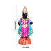 Panduranga Rukmini Clay Golu Bommai Pair - 11 x 4 Inches | Giri Golu Doll/ Navaratri Golu Bomma/Gombe/Bommai - Clay Kolu Bommai