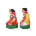 Pen Mappillai Clay Golu Bommai Pair - 7 x 4 Inches | Giri Golu Doll/ Navaratri Golu Bomma/Gombe/Bommai - Clay Kolu Bommai