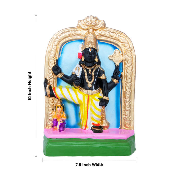 Ulagalantha Perumal Clay Golu Bommai - 10 x 7.5 Inches | Giri Golu Doll/ Navaratri Golu Bomma/Gombe/Bommai