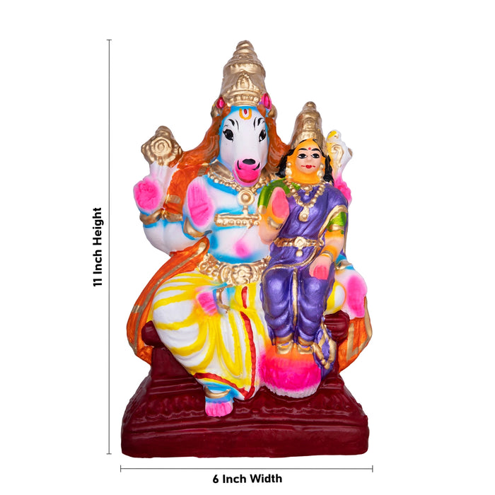 Lakshmi Hayagreevar Clay Golu Bommai - 11 x 6 Inches | Giri Golu Doll/ Navaratri Golu Bomma/Gombe/Bommai