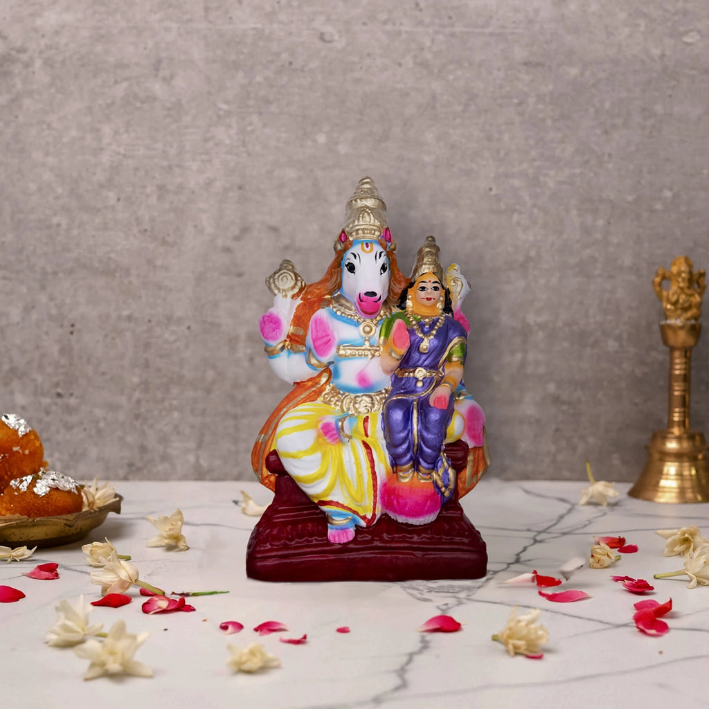 Lakshmi Hayagreevar Clay Golu Bommai - 11 x 6 Inches | Giri Golu Doll/ Navaratri Golu Bomma/Gombe/Bommai