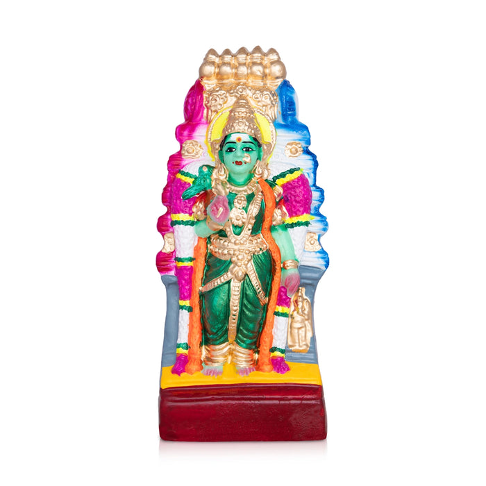 Meenakshi Gopuram Clay Golu Bommai - 12 x 5.5 Inches | Giri Golu Doll/ Navaratri Golu Bomma/Gombe/Bommai