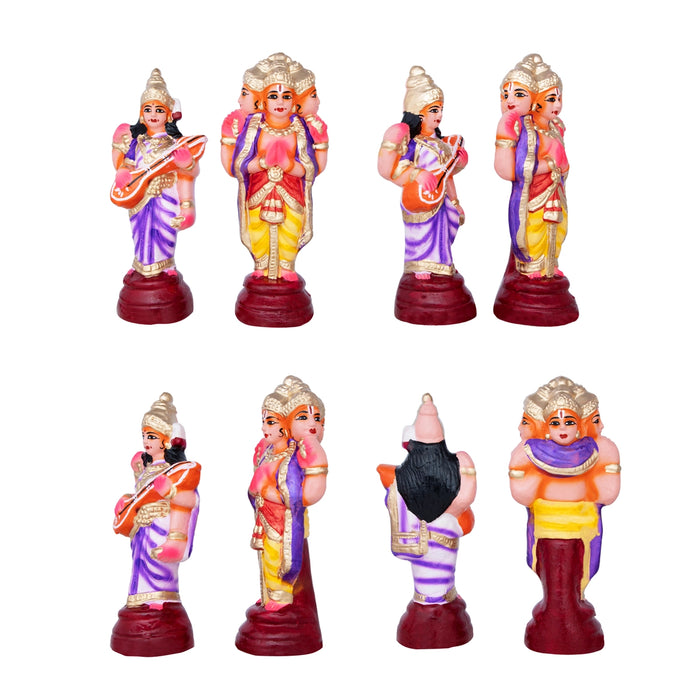 Srinivasa Kalyanam Clay Golu Bommai Set - 12 x 11 Inches | Giri Golu Doll/ Navaratri Golu Bomma/Gombe/Bommai - Clay Kolu Bommai