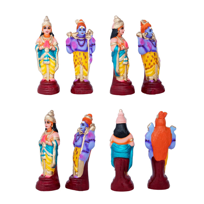 Srinivasa Kalyanam Clay Golu Bommai Set - 12 x 11 Inches | Giri Golu Doll/ Navaratri Golu Bomma/Gombe/Bommai - Clay Kolu Bommai