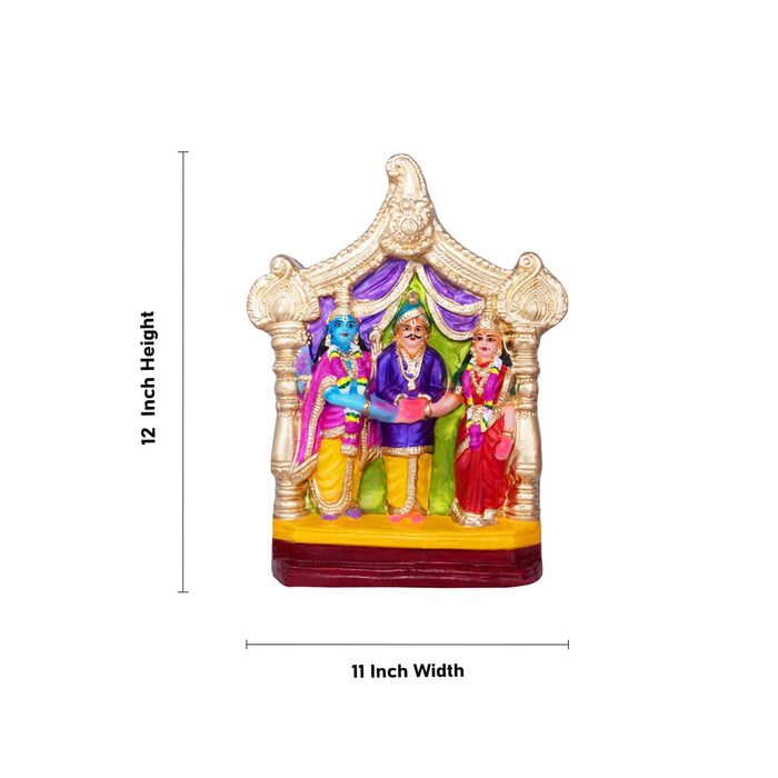 Srinivasa Kalyanam Clay Golu Bommai Set - 12 x 11 Inches | Giri Golu Doll/ Navaratri Golu Bomma/Gombe/Bommai