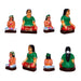 Krishna Bhojanam Clay Golu Bommai Set - 7 x 3 Inches | Giri Golu Doll/ Navaratri Golu Bomma/Gombe/Bommai - Clay Kolu Bommai