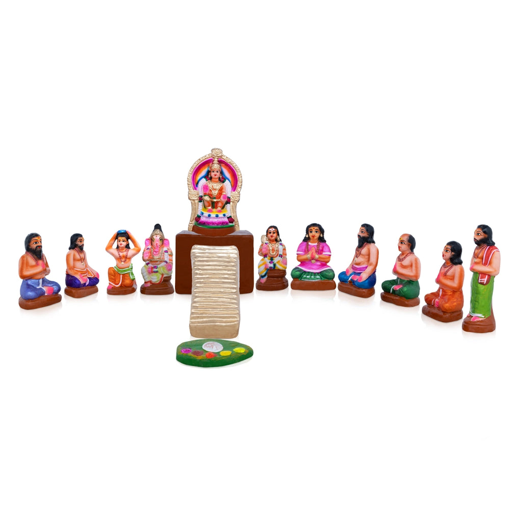 Ayyappan Clay Golu Bommai Set - 8 x 4.5 Inches | Giri Golu Doll/ Navaratri Golu Bomma/Gombe/Bommai