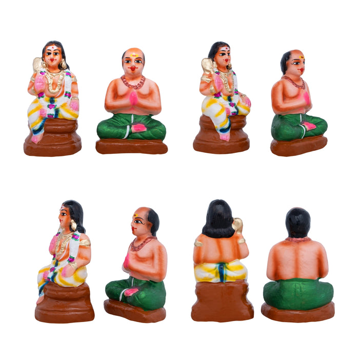 Ayyappan Clay Golu Bommai Set - 8 x 4.5 Inches | Giri Golu Doll/ Navaratri Golu Bomma/Gombe/Bommai