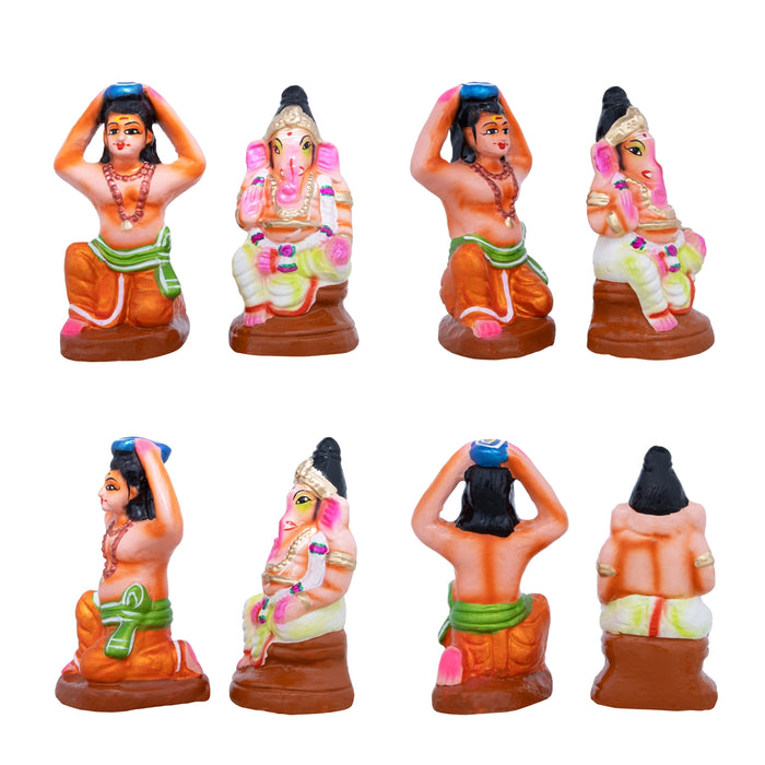 Ayyappan Clay Golu Bommai Set - 8 x 4.5 Inches | Giri Golu Doll/ Navaratri Golu Bomma/Gombe/Bommai