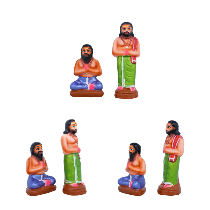 Ayyappan Clay Golu Bommai Set - 8 x 4.5 Inches | Giri Golu Doll/ Navaratri Golu Bomma/Gombe/Bommai