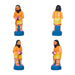 Village Clay Golu Bommai Set - 6 x 5 Inches | Giri Golu Doll/ Navaratri Golu Bomma/ Gombe/ Bommai - Clay Kolu Bommai