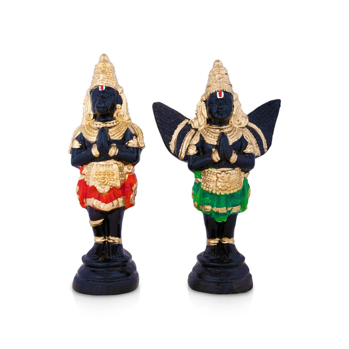 Garuda Hanuman Clay Golu bommai - 10.5 x 6.5 Inches | Giri Golu Doll/ Navaratri Golu Bommai/ Gombe/ Bommalu