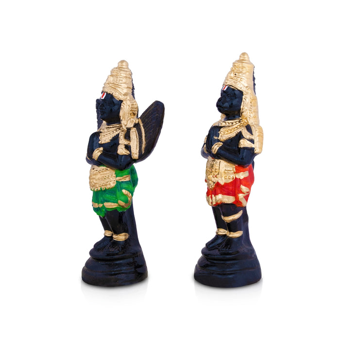 Garuda Hanuman Clay Golu bommai - 10.5 x 6.5 Inches | Giri Golu Doll/ Navaratri Golu Bommai/ Gombe/ Bommalu