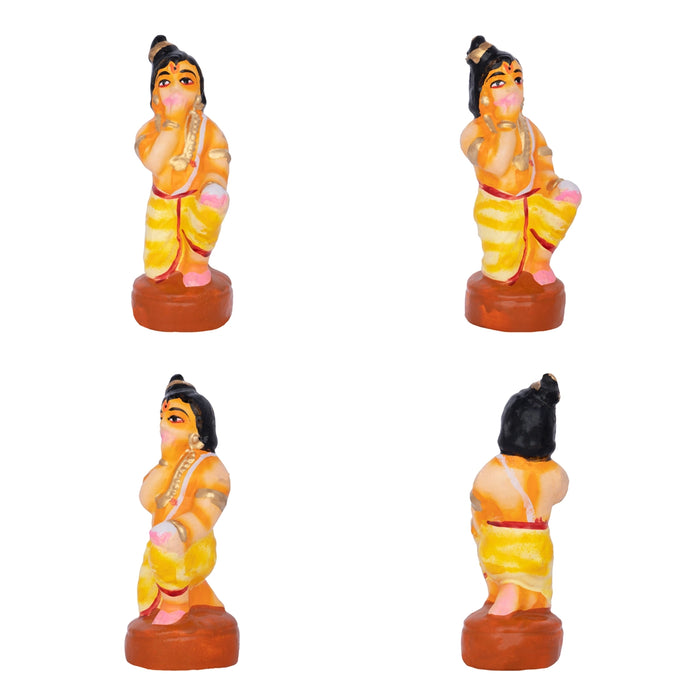 Krishna Leela Clay Golu Bommai Set - 7.5 x 5.5 Inches | Giri Golu Doll/ Navaratri Golu Bomma/ Gombe/ Bommai - Clay Kolu Bommai