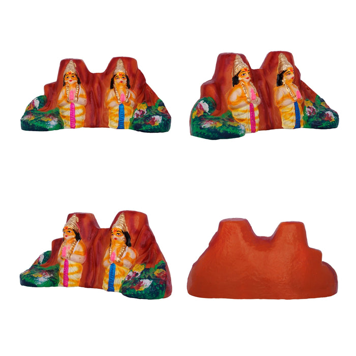 Krishna Leela Clay Golu Bommai Set - 7.5 x 5.5 Inches | Giri Golu Doll/ Navaratri Golu Bomma/ Gombe/ Bommai - Clay Kolu Bommai