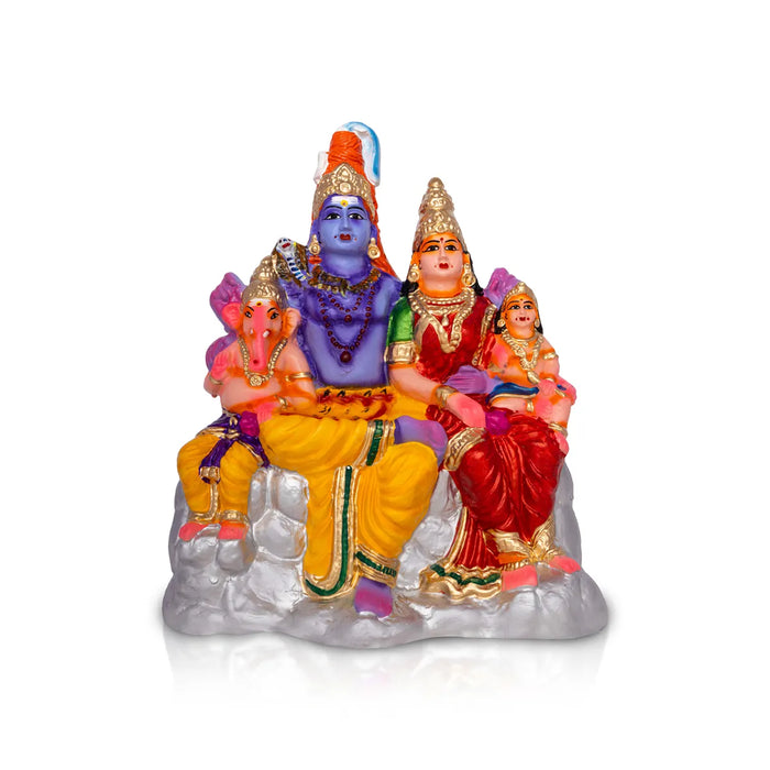 Shiva Parivar Paper Mache Golu Bommai – 12 X 10 Inches | Giri Golu Doll / Navaratri Golu Bomma / Gombe / Bommai - Paper Mache Kolu Bommai