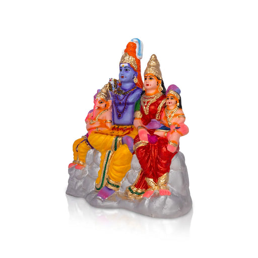 Shiva Parivar Paper Mache Golu Bommai – 12 X 10 Inches | Giri Golu Doll / Navaratri Golu Bomma / Gombe / Bommai - Paper Mache Kolu Bommai