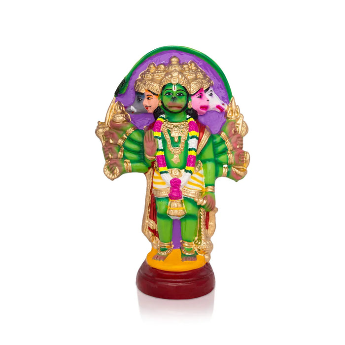 Panchamukha Hanuman Paper Mache Golu Bommai – 13 X 7.5 Inches | Giri Golu Doll / Navaratri Golu Bomma / Gombe / Bommai