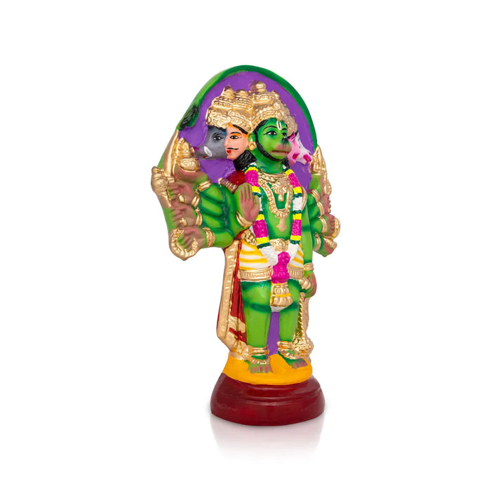 Panchamukha Hanuman Paper Mache Golu Bommai – 13 X 7.5 Inches | Giri Golu Doll / Navaratri Golu Bomma / Gombe / Bommai