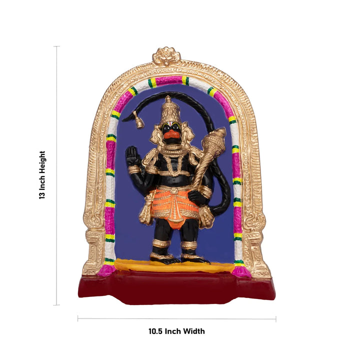 Veera Hanuman Paper Mache Golu Bommai – 13 X 10.5 Inches | Giri Golu Doll / Navaratri Golu Bomma / Gombe / Bommai