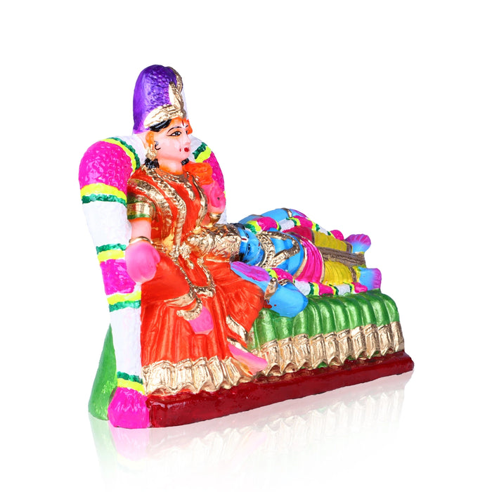Andal Rangamannar Clay Golu Bommai - 9 x 11 Inches | Giri Golu Doll/ Navaratri Golu Bomma/Gombe/Bommai - Clay Kolu Bommai
