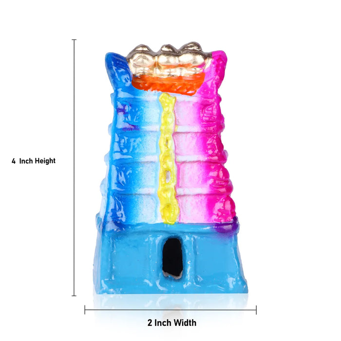 Gopuram Clay Golu Bommai - 4 inches / Golu Doll / Navaratri kolu Bomma / Gombe / Bommalu - Clay Kolu Bommai