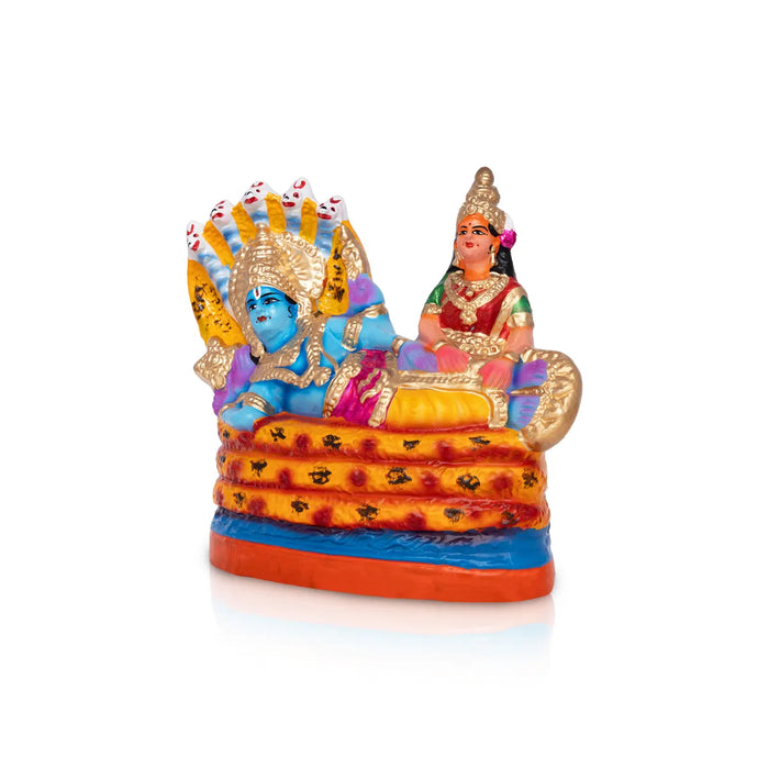Ranganathar with Lakshmi Paper Mache Golu Bommai – 9 X 8 Inches | Giri Golu Doll / Navaratri Golu Display / Gombe / Bommai