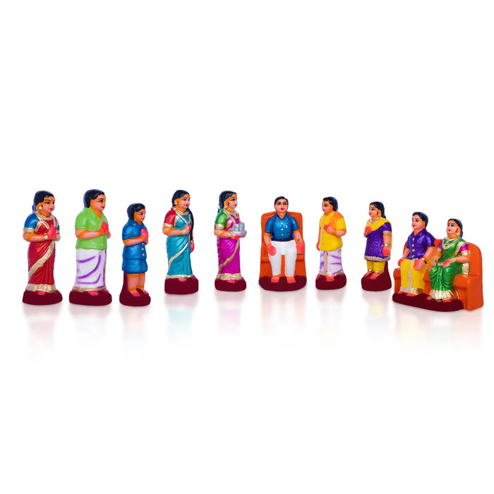 Pen Paarkum Set Clay Golu Bommai – 6.5 X 2.5 Inches | Giri Golu Doll / Navaratri Golu Bomma / Gombe / Bommai