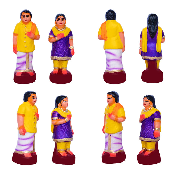 Pen Paarkum Set Clay Golu Bommai – 6.5 X 2.5 Inches | Giri Golu Doll / Navaratri Golu Bomma / Gombe / Bommai
