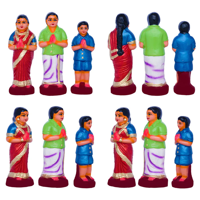 Pen Paarkum Set Clay Golu Bommai – 6.5 X 2.5 Inches | Giri Golu Doll / Navaratri Golu Bomma / Gombe / Bommai