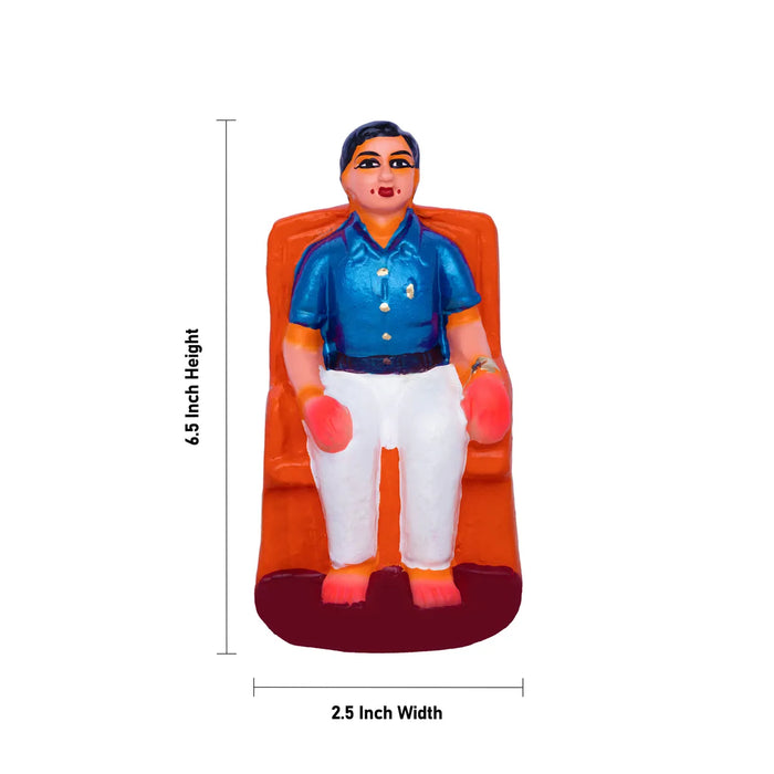 Pen Paarkum Set Clay Golu Bommai – 6.5 X 2.5 Inches | Giri Golu Doll / Navaratri Golu Bomma / Gombe / Bommai